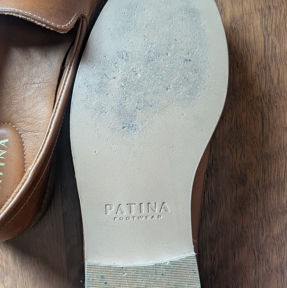 Rounded Leather Loafers - Bourbon - image 6